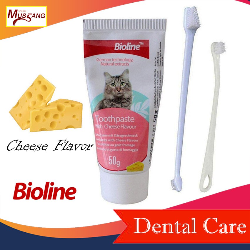 Bioline Dental Hygiene Set 50g For Cats (Cheese Flavor) (Dental Hygiene