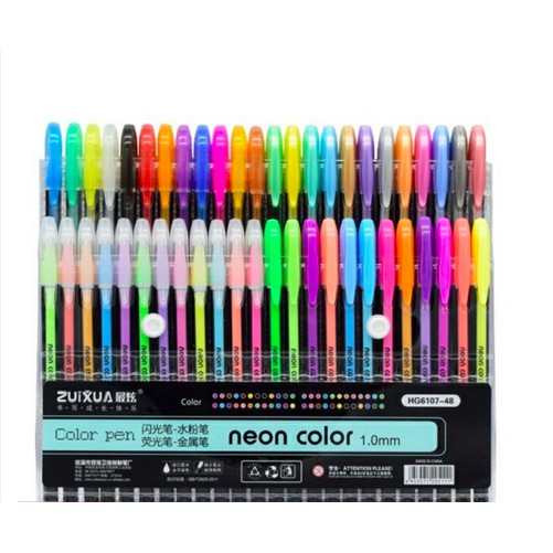 48pcs NEON COLOR PEN SET | Shopee Philippines