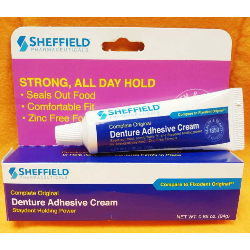 Sheffield Denture Adhesive Cream (24g) Shopee Philippines