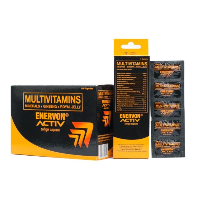 Enervon Activ Multivitamins Minerals Ginseng Royal Jelly X100 Med Shopee Philippines 4961