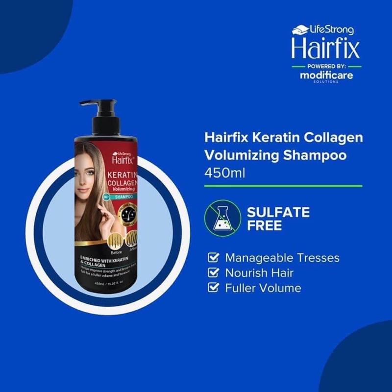 Hairfix Keratin Collagen Volumizing Shampoo 450ml Shopee Philippines