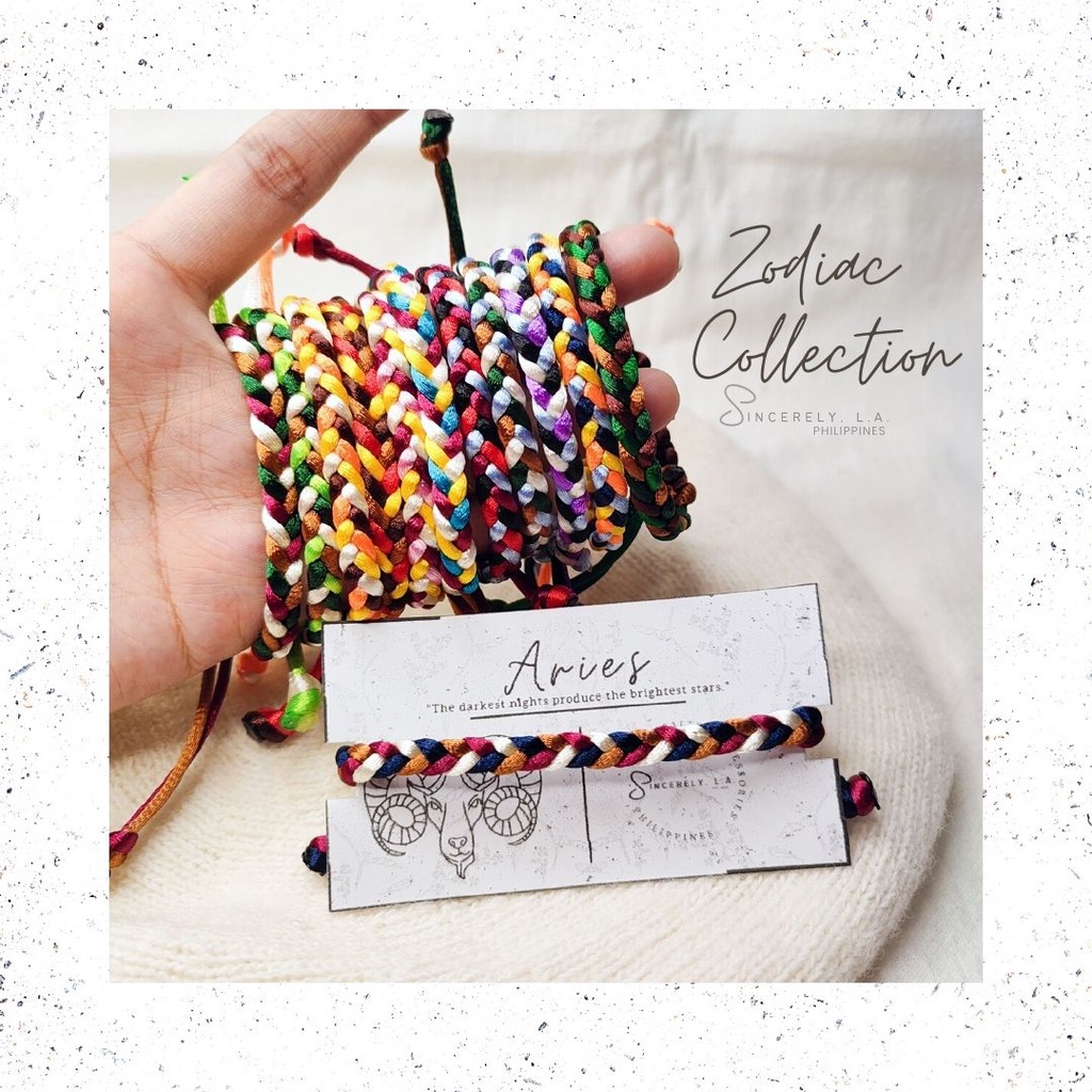 SINCERELY LA | ZODIAC SIGNS-INSPIRED FRIENDSHIP BRAID BRACELET | Shopee ...