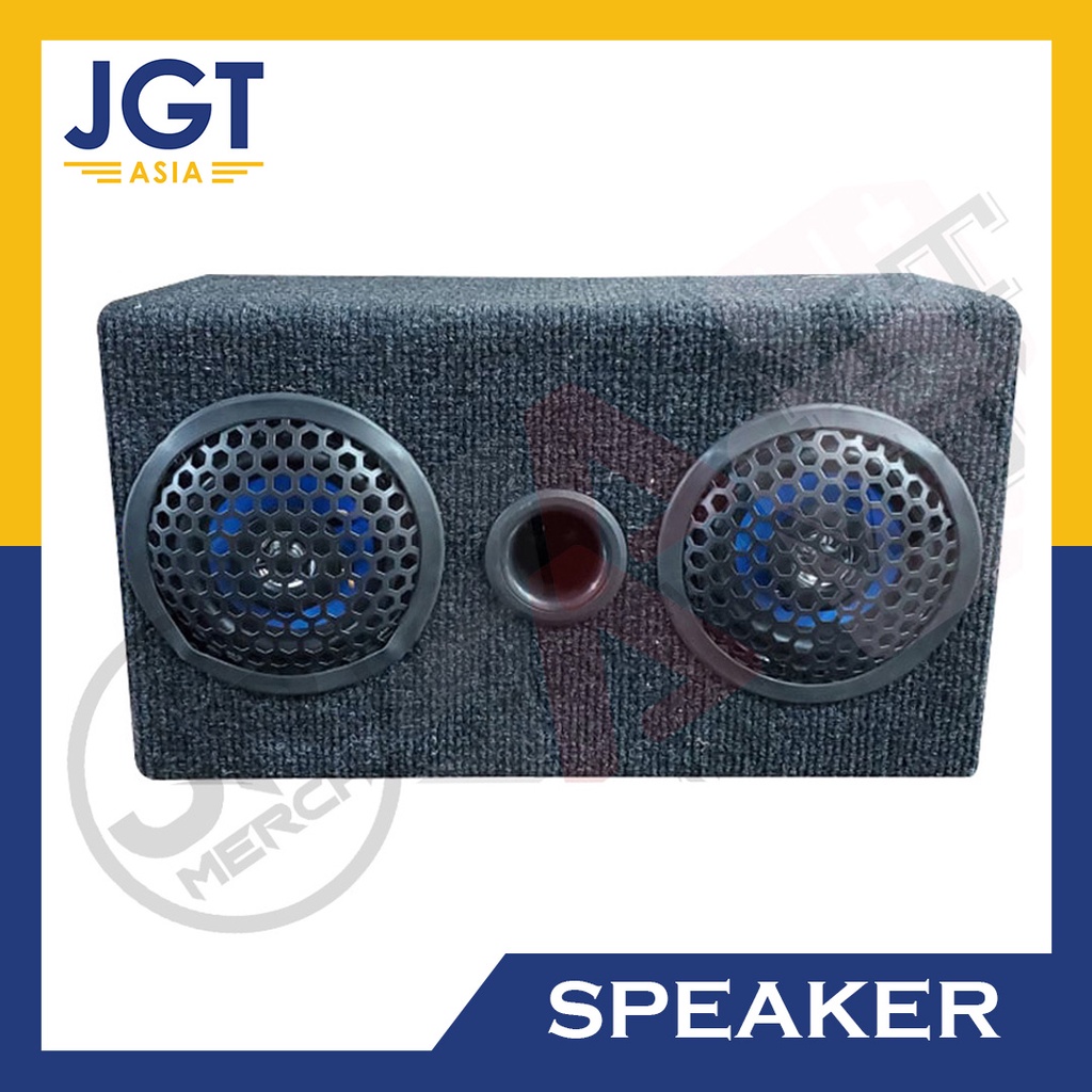 (WSB24) X12 4" 2 way 100wattsx2 Car Speaker with Carpeted Speaker Box