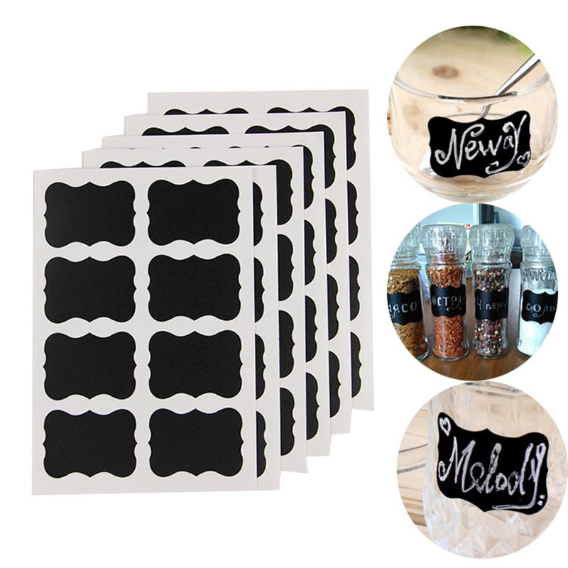 Erasable Blackboard Sticker waterproof Craft Kitchen Jars Organizer ...