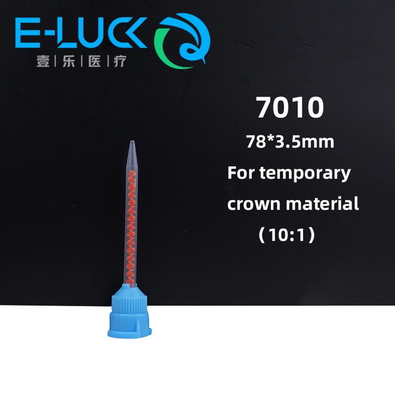 50Pcs Dental Mixing Tips Blue/Orange For 10:1 Impression & Temp Crown Material - Perfect Mixing Nozzles