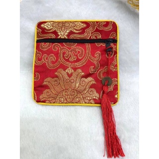 Metrocity Trifold Long Wallet in Red & Gold in 2023