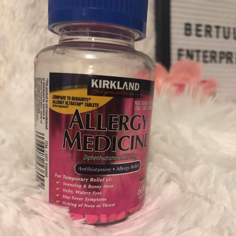 Kirkland Signature Allergy Medicine Diphenhydramine HCI 25 mg (600