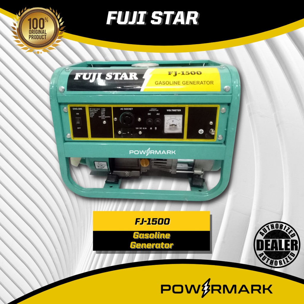 FUJISTAR FJ-1500 Gasoline Generator [POWERMARK | FUJISTAR] | Shopee ...