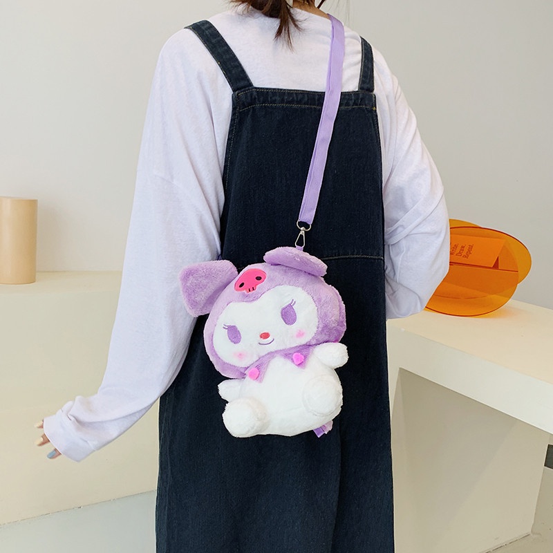 Totoro Melody Kuromi Pikachu Cinnamoroll Stuffed cartoon plush backpack ...