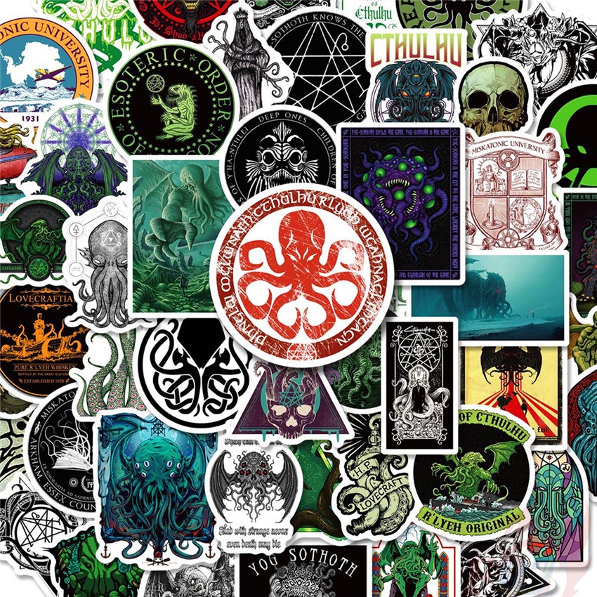 Great Cthulhu Series 01 Cthulhu Mythos Stickers 50pcsset Diy Fashion Mixed Waterproof Doodle 4046