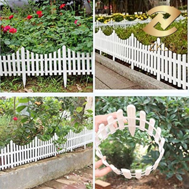 White Plastic Garden Border Fencing with Splicable Detachable Design ...