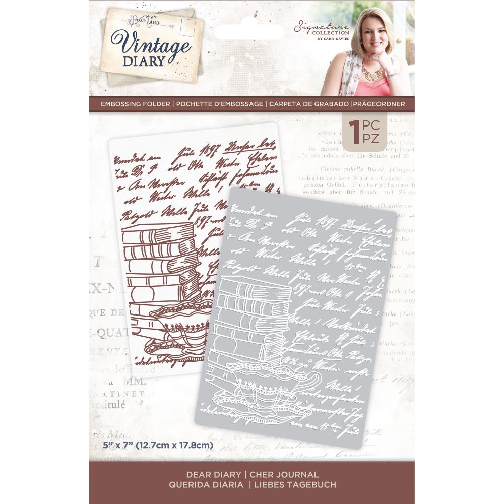 Dear Diary : Sara Signature Vintage Embossing Folder 5
