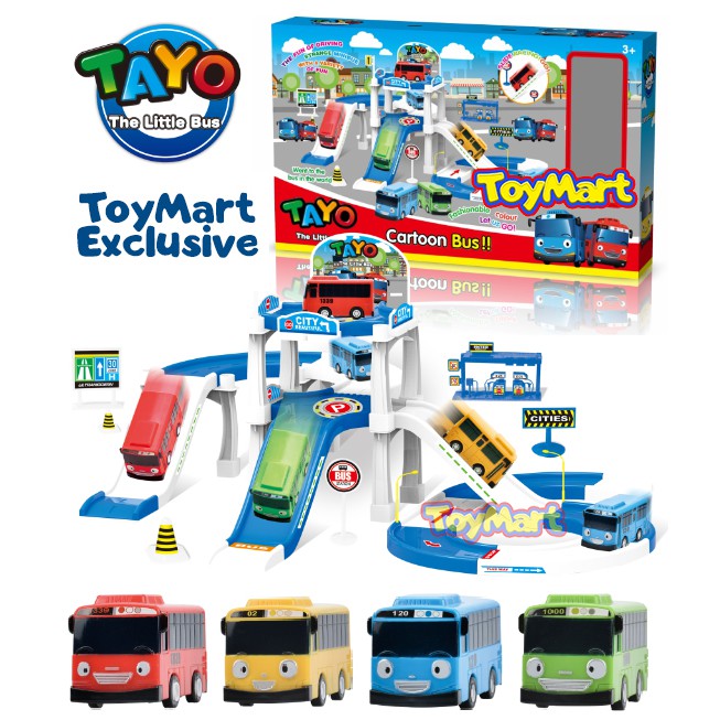 TAYO Bus City Parking Lot Bus Parking Garage Race Track Play Set Trending Toy Imported Shopee Philippines