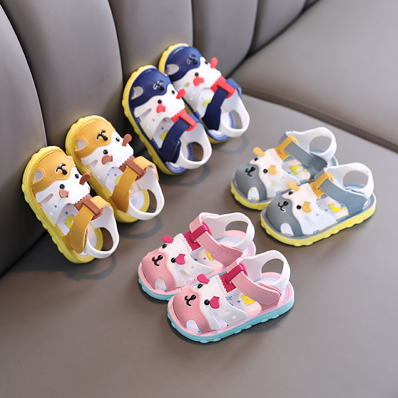 Kids Baby Sandals Cartoon Bear Shoes 0 2Yrs Boy Girls Soft Rubber