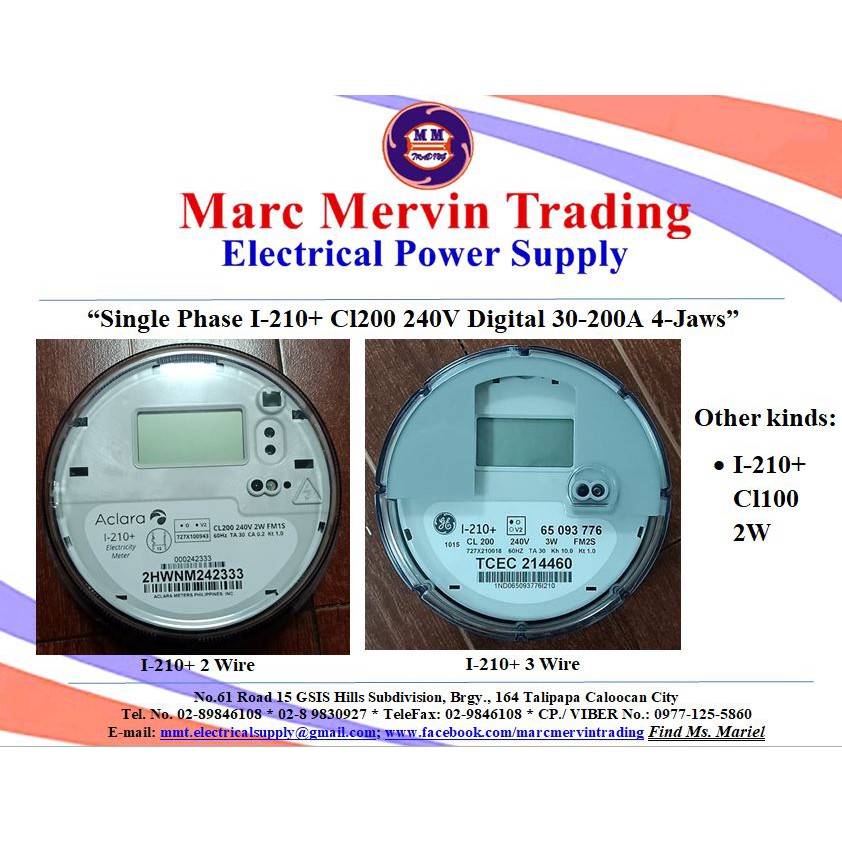 I210+ SINGLE PHASE (DIGITAL TYPE) KILOWATTHOUR METERS GE / Aclara