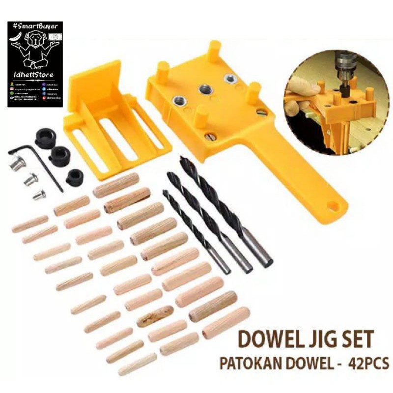 Kayu Dowel Jig Dowel Jig Jointer X Plywood Board Woodworking Drill 