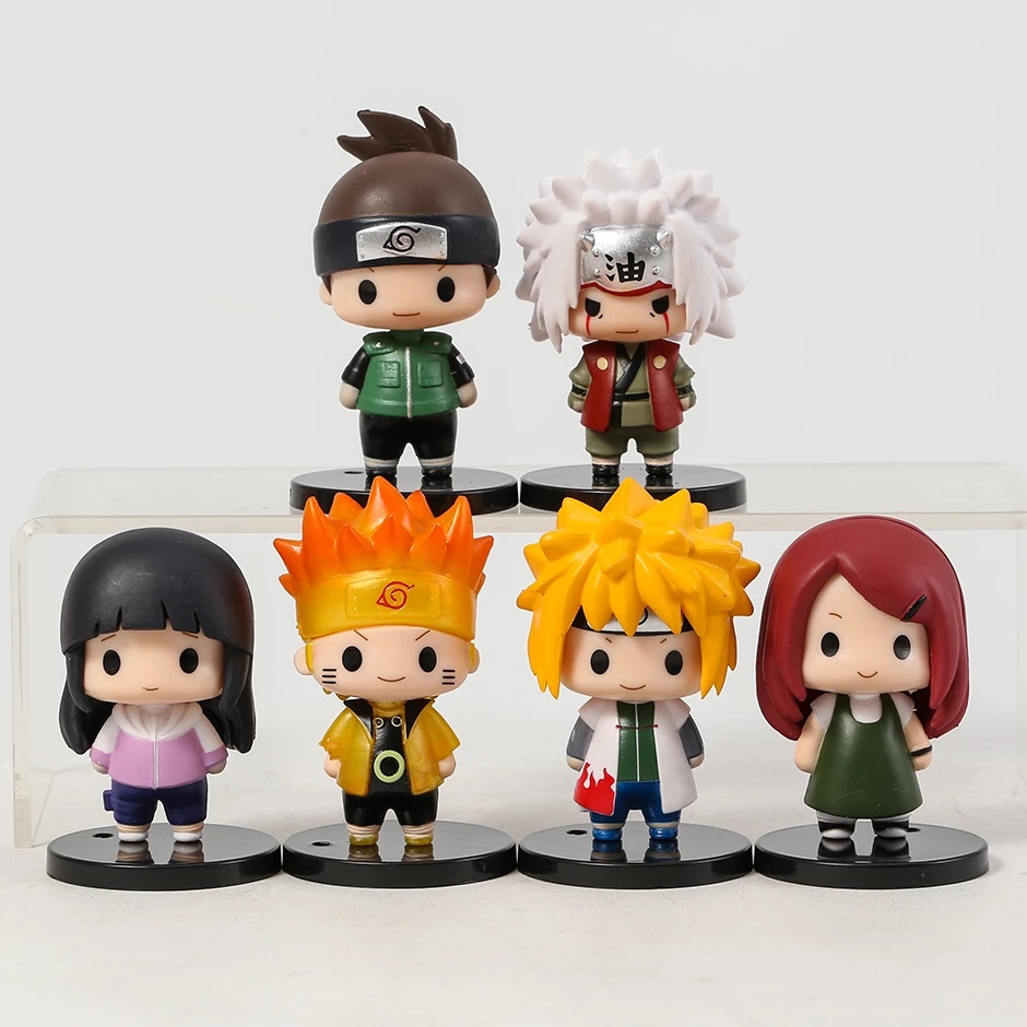 6pcs Set Naruto Uzumaki Naruto Hyuuga Hinata Namikaze Minato Jiraiya