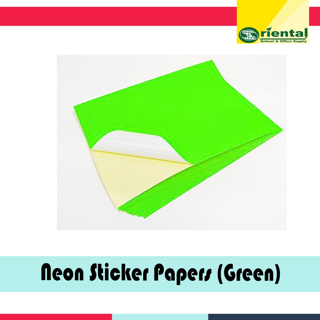 Jolly Neon Sticker Papers - Long and Short by 10pcs. Printable not So ...