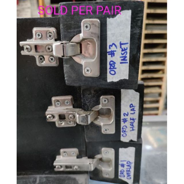 Amerilock Regular Concealed Hinges (Bisagra) Inset , Half Lap & Full