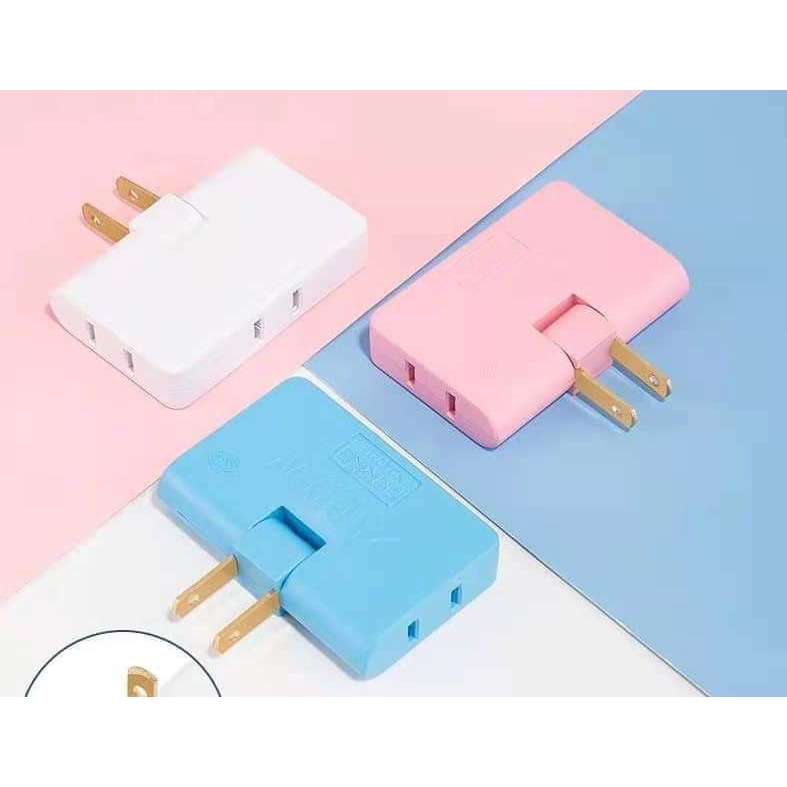 Rotatable Socket 3 Outlet Wall Adapter 180 Degree Multi Plug Converter