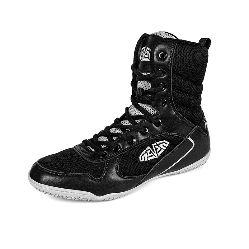 Professional Boxing Wrestling Shoes For Men Training Lace Up Boots ...