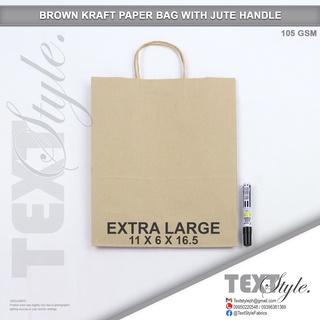 XXL Large Brown Paper Bags with Twisted Handles