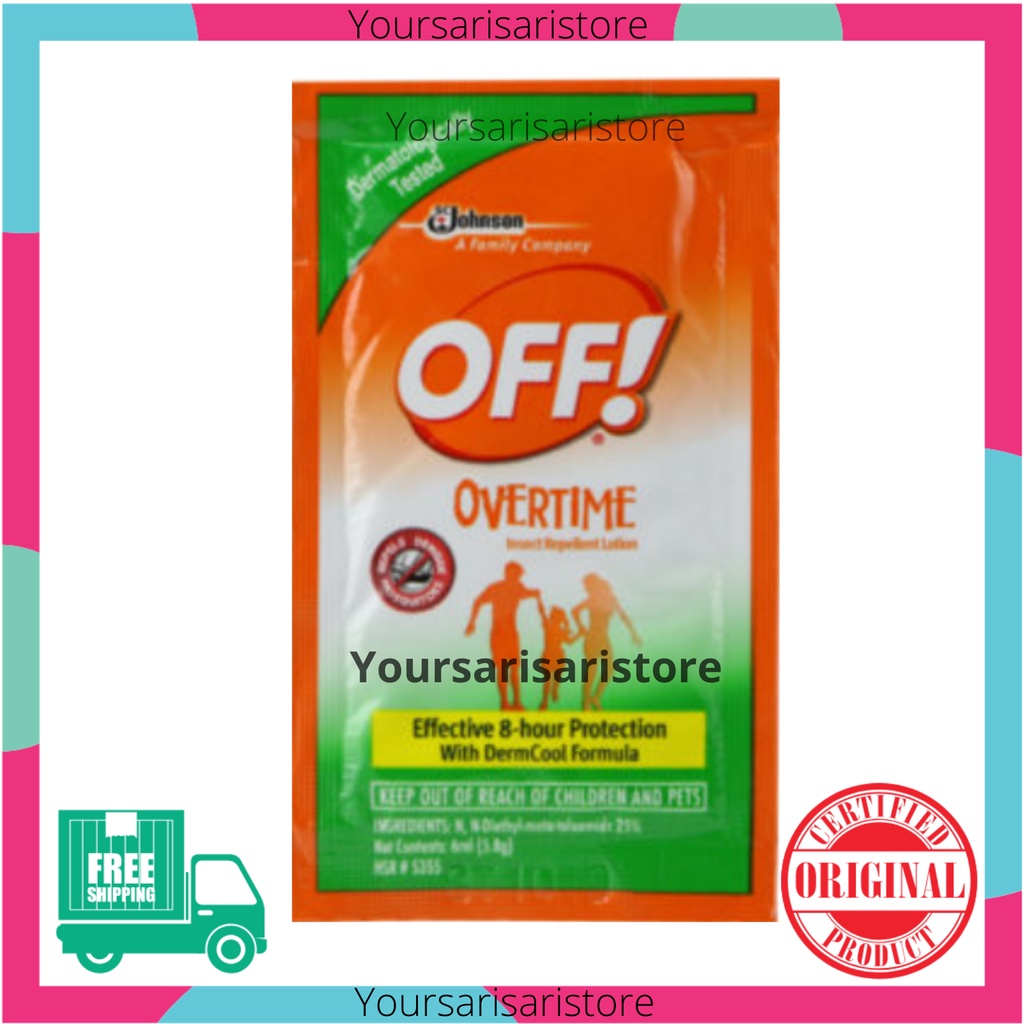 Off Lotion Overtime Insect Repellent per piece (6ml) Shopee Philippines