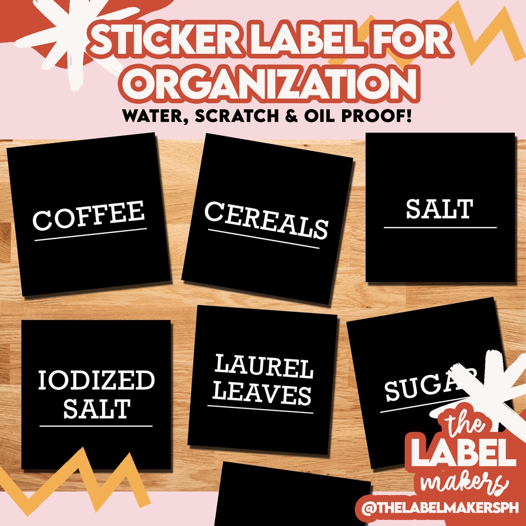 Waterproof Sticker Labels for Kitchen Pantry Storage Organization ...
