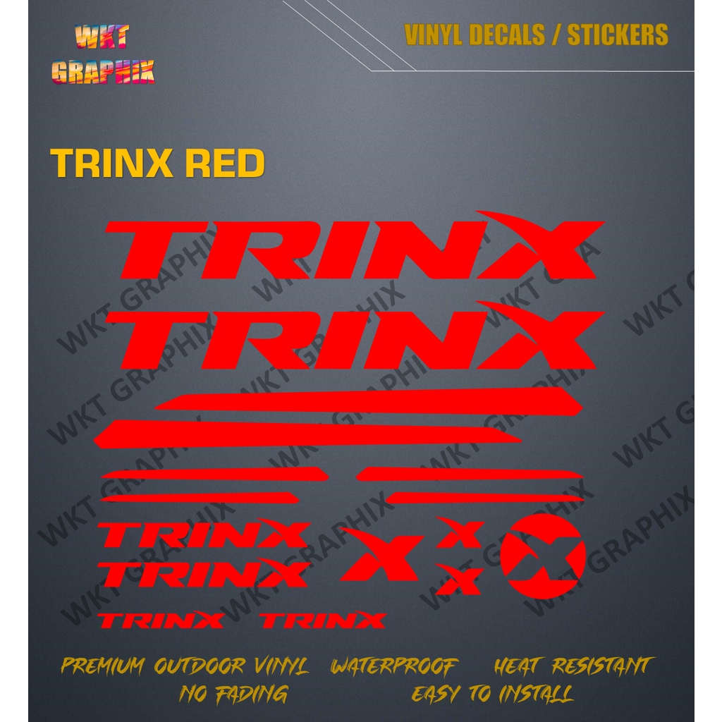 TRINX FULL SET CUTOUT STICKER / DECALS (BIKE STICKERS) | Shopee Philippines