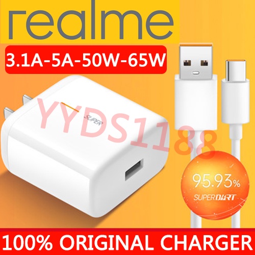 Realme Charger Original Fast Charger 2A/9V5A/50W/65W Micro Usb/Type-C ...