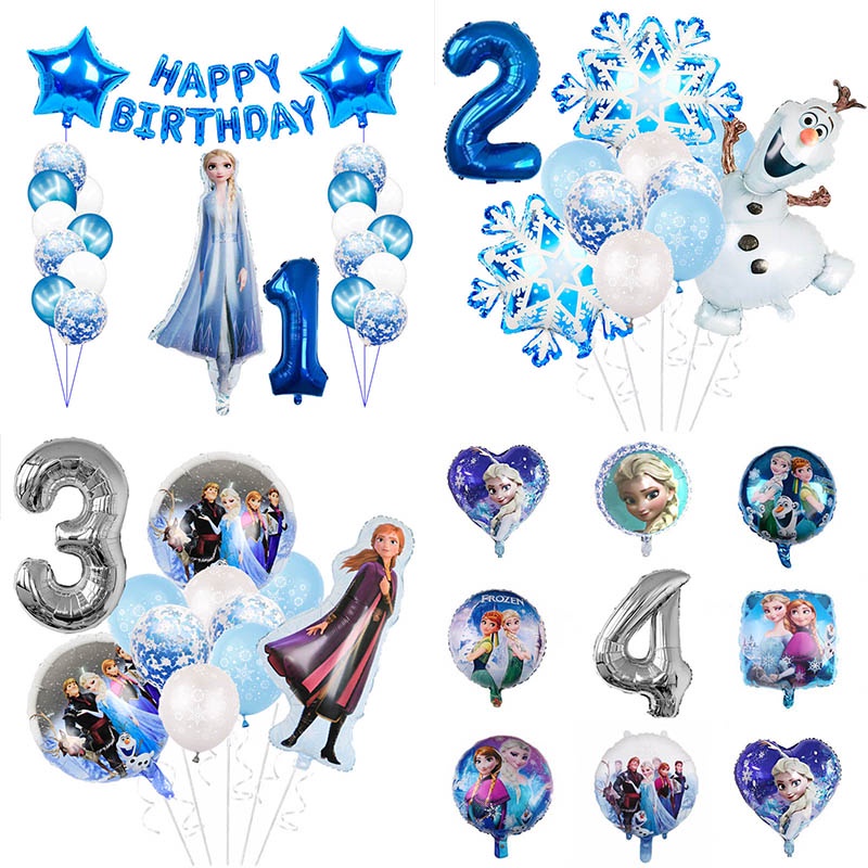 Kit Ballons Décoration Anniversaire Frozen - Multicolore, Enfants, Neuf Sous Blister
