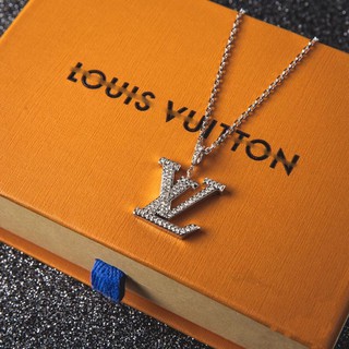 Louis Vuitton letter full diamond necklace 925 sterling silver