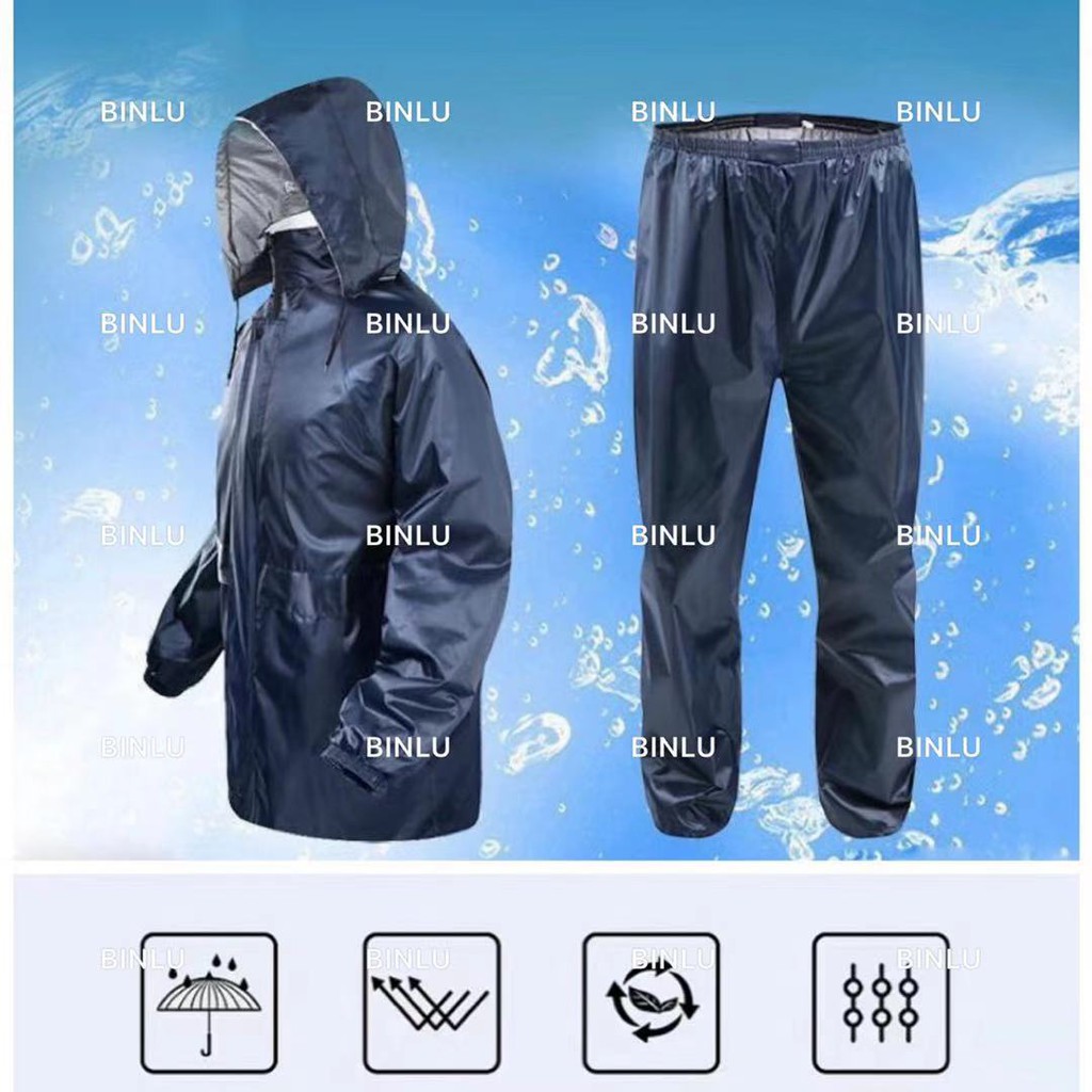 Double layer thick raincoat for motorcycle motowolf kapote rain coat ...