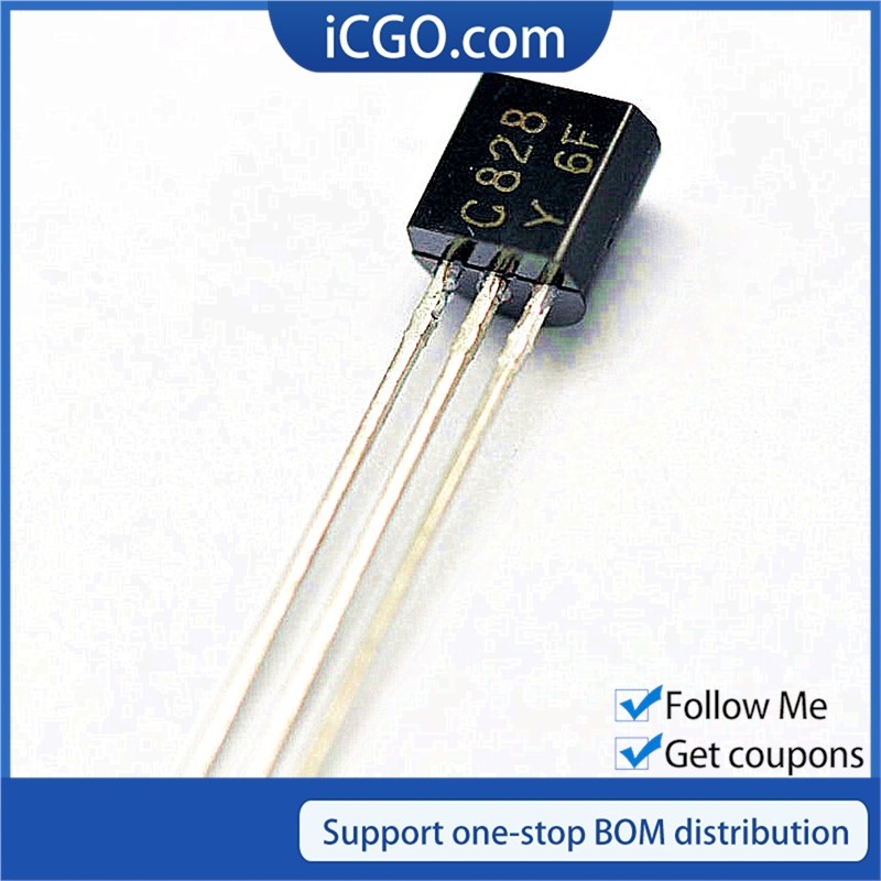 thumbnail image 2 of 2SC828R 2SC828-R Original Matsushita Small Signal NPN Transistor - TO-92 Package 2 of 4