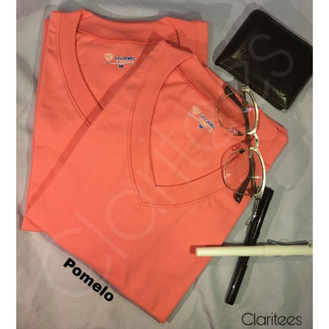 Vneck Pomelo JEWEL Plain Shirt Shopee Philippines