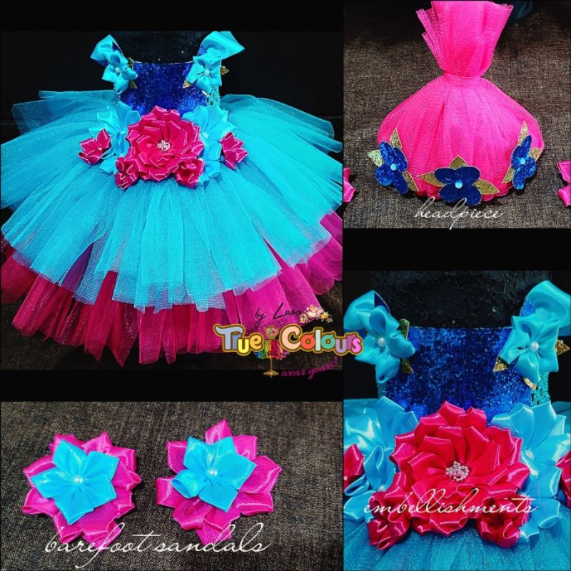 Trolls Tutu Dress with trolls headpiece costume (1-7Y) Complete Set |  Shopee Philippines