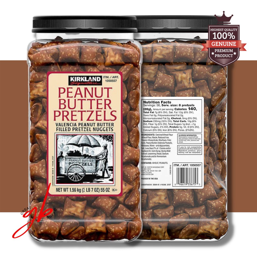 Kirkland Signature Peanut Butter Filled Pretzel Nuggets, 1.56 Kg