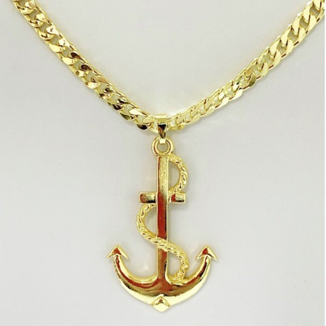 Gold clearance necklace anchor