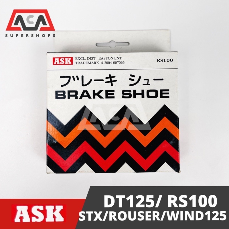 ASK Brake Shoe REAR for RS100 /STX125/ DT125 Shopee Philippines