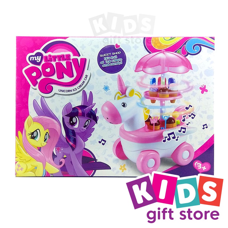 Little Pony Ice Cream Candy Cart Play Set - Candy Ice Cream Cart Toy ...
