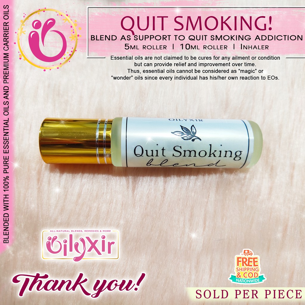 QUIT SMOKING pure essential oil roller blend for Adults (stop urge to