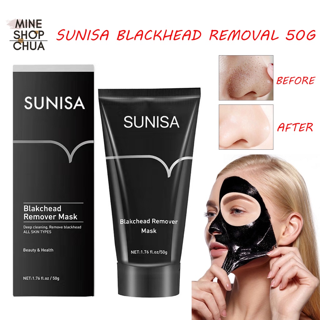 SUNISA Blackhead Remover Face Mask PeelOff Acne Treatment Powerful Natural Bamboo Shopee