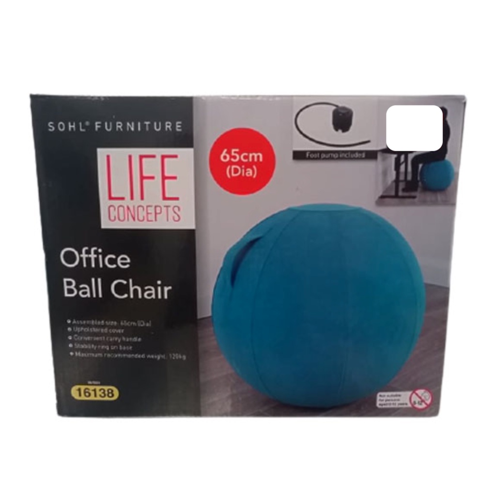 SOHL Furniture Office Ball Chair 65CM (Blue) Shopee Philippines