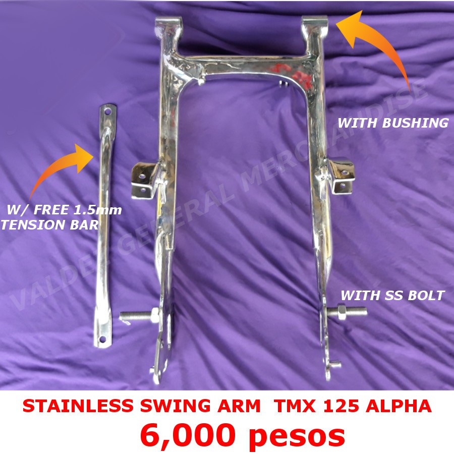 Swingarm Stainless Tubular TMX 155, Barako 175 ,Hd3, TMX 125 Shopee