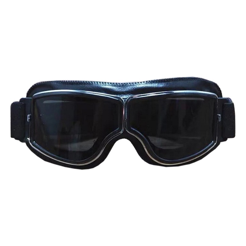 MOTO Leather Vintage Motorcycle Riding Goggles Retro Glasses Biker ...