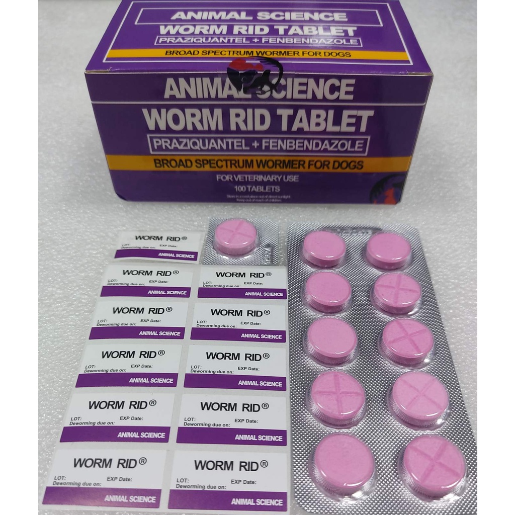 WORM RID ANIMAL SCIENCE BROAD SPECTRUM TABLET DEWORMER 10pcs ONLY