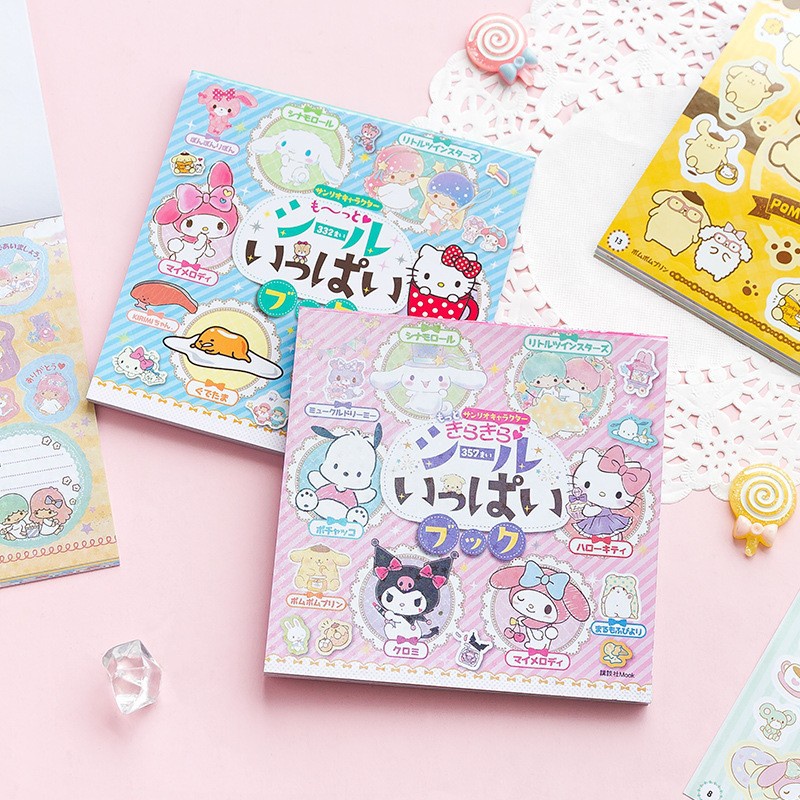 New sanrio Sticker Book Kuromi Cinnamoroll My Melody Handbook ...