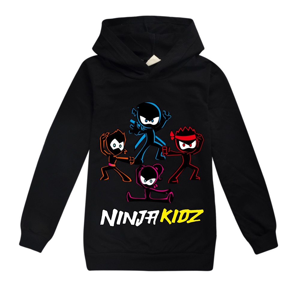 6 12 Years Old CUHK Children s Long Sleeve Hoodie Girls Fashion Cartoon Ninja Lego Printed Girls Kids Casual Sports Sweatshirt