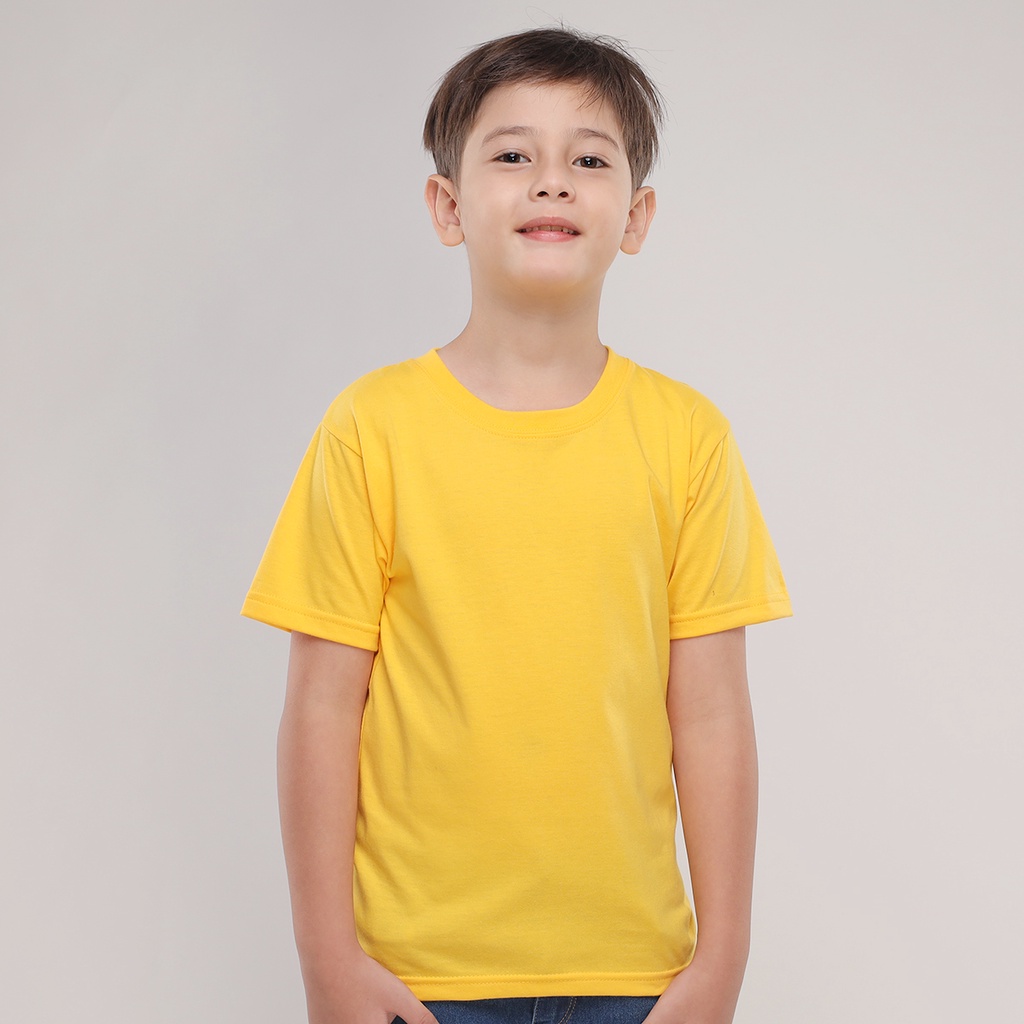 Gamer brand Kid's Plain Yellow Series Round Neck T-shirt | Shopee ...