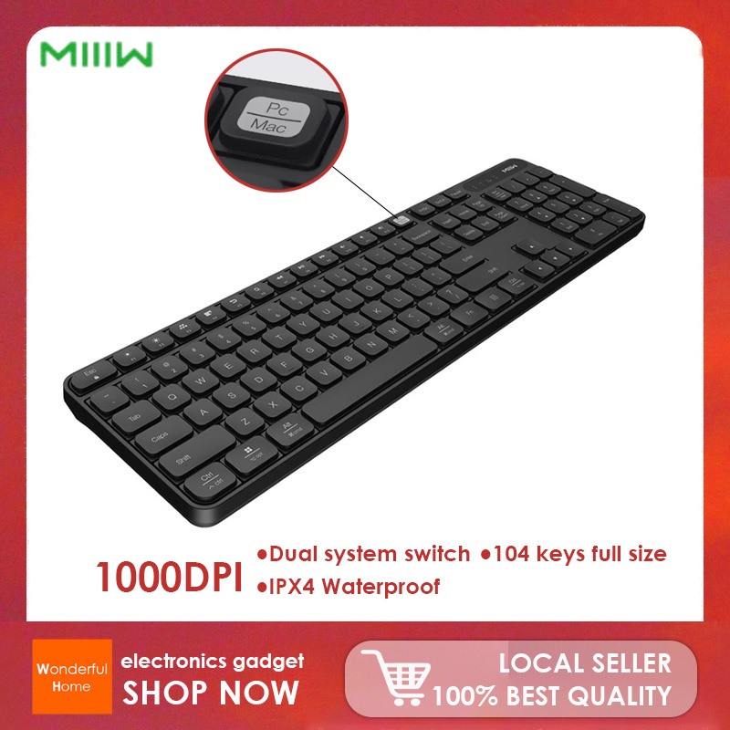 【Philippine spot】Xiaomi MIIIW Wireless Bluetooth Keyboard and Mouse Set